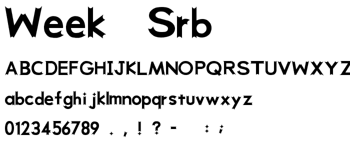 week (sRB) font